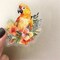 50PCS Flower & Bird Transparent Stickers – Watercolor Nature PET Stickers for Scrapbooking, Bullet Journals, Planners, Laptops, Phone Cases & DIY Crafts